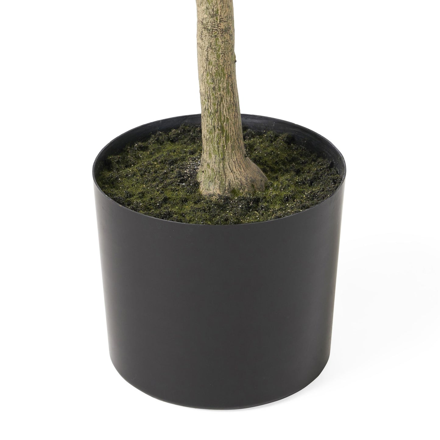 47 inch artificial olive tree in a sleek black planter for modern home decor
