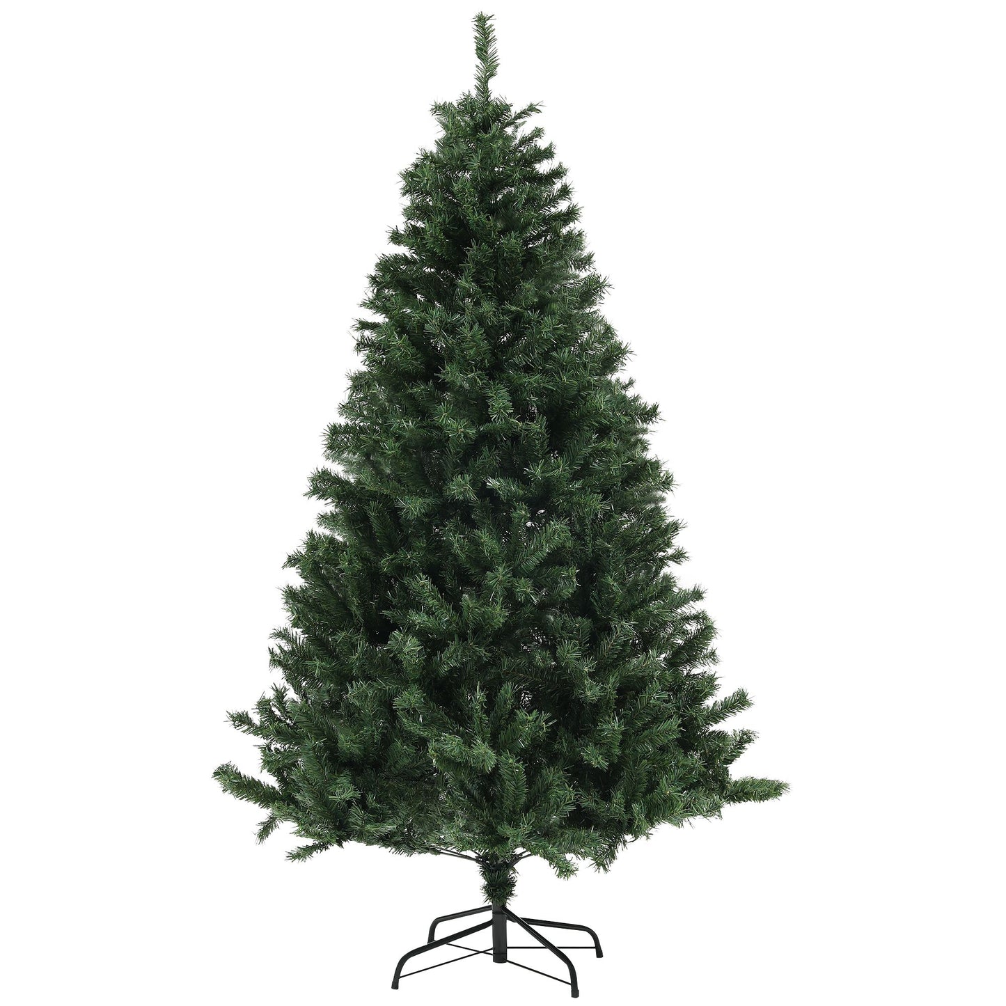 6ft artificial Christmas tree with a full, lush design and sturdy metal base for festive decorations
