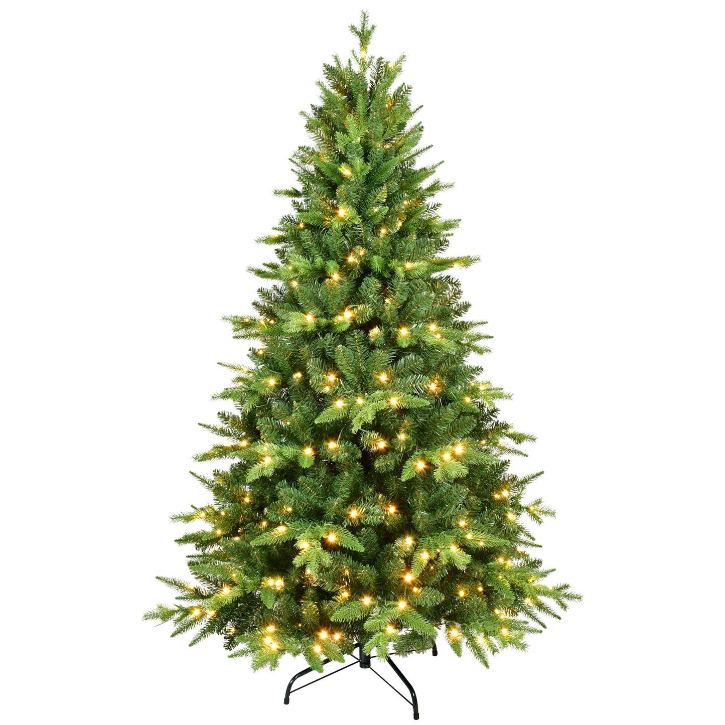6ft pre-lit Christmas tree with warm white lights for festive holiday decor