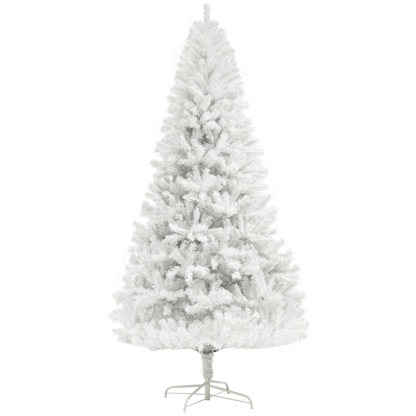 6ft white artificial Christmas tree with a full design and sturdy metal stand for festive decor