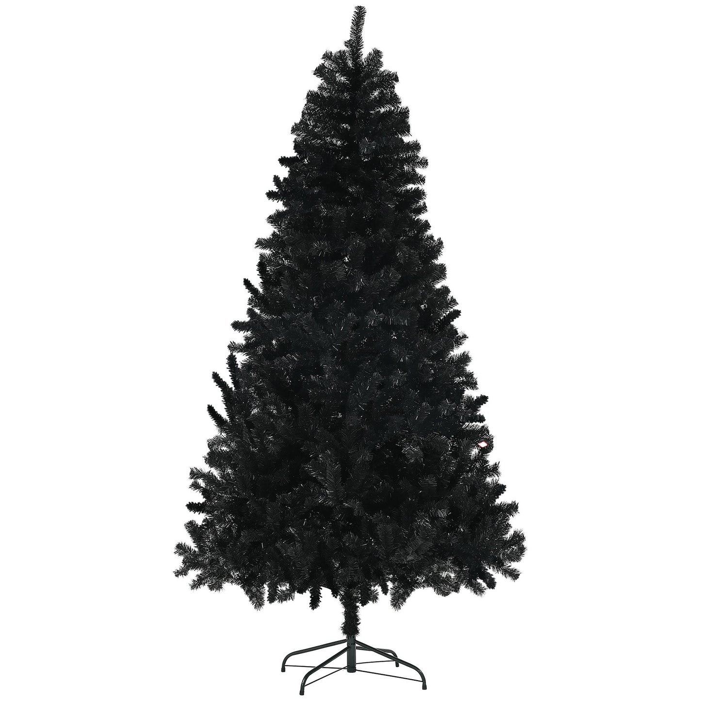 9ft black artificial Christmas tree with a full design perfect for holiday decorating
