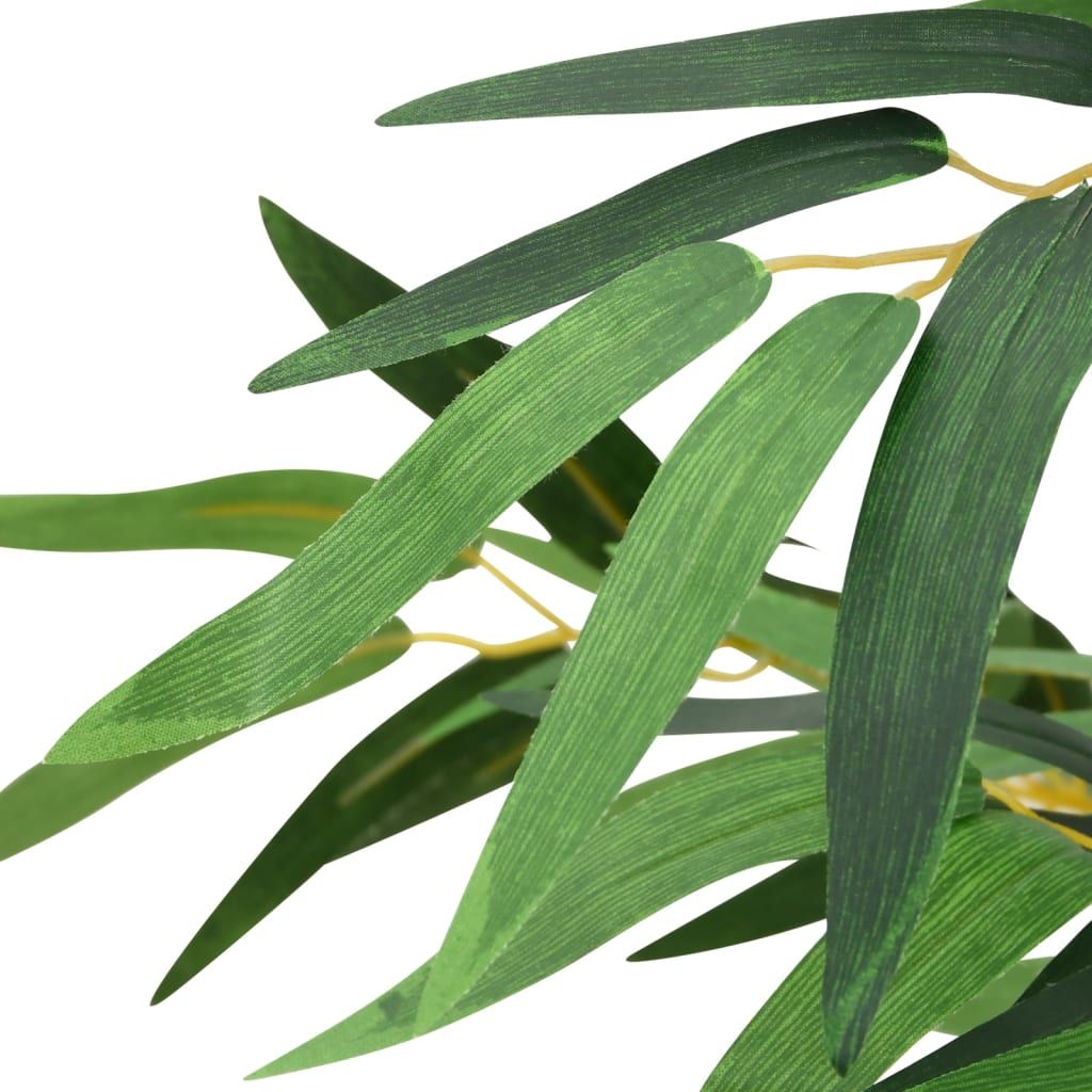 Lush artificial bamboo plant 35 inch with detailed green leaves for home decor.