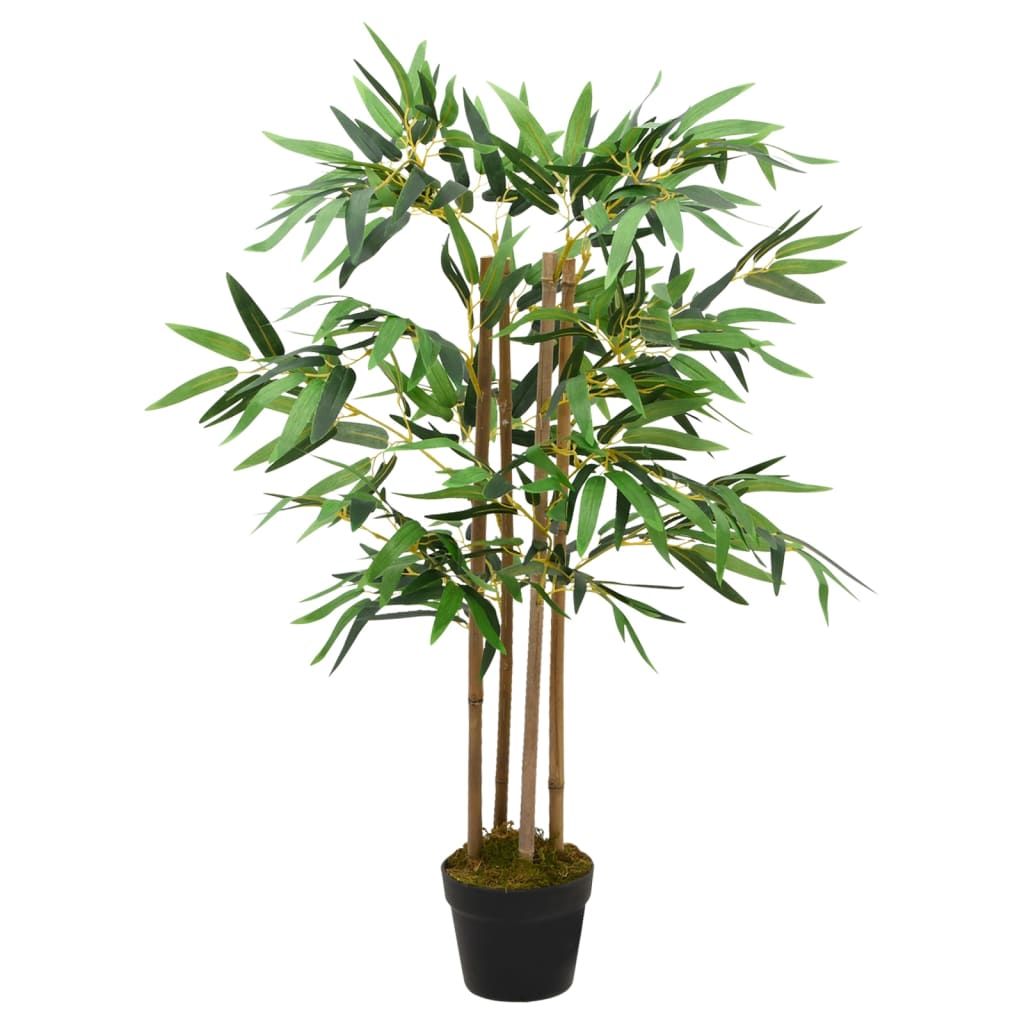 Artificial bamboo plant 35 inch featuring realistic leaves and a sturdy base for home decor