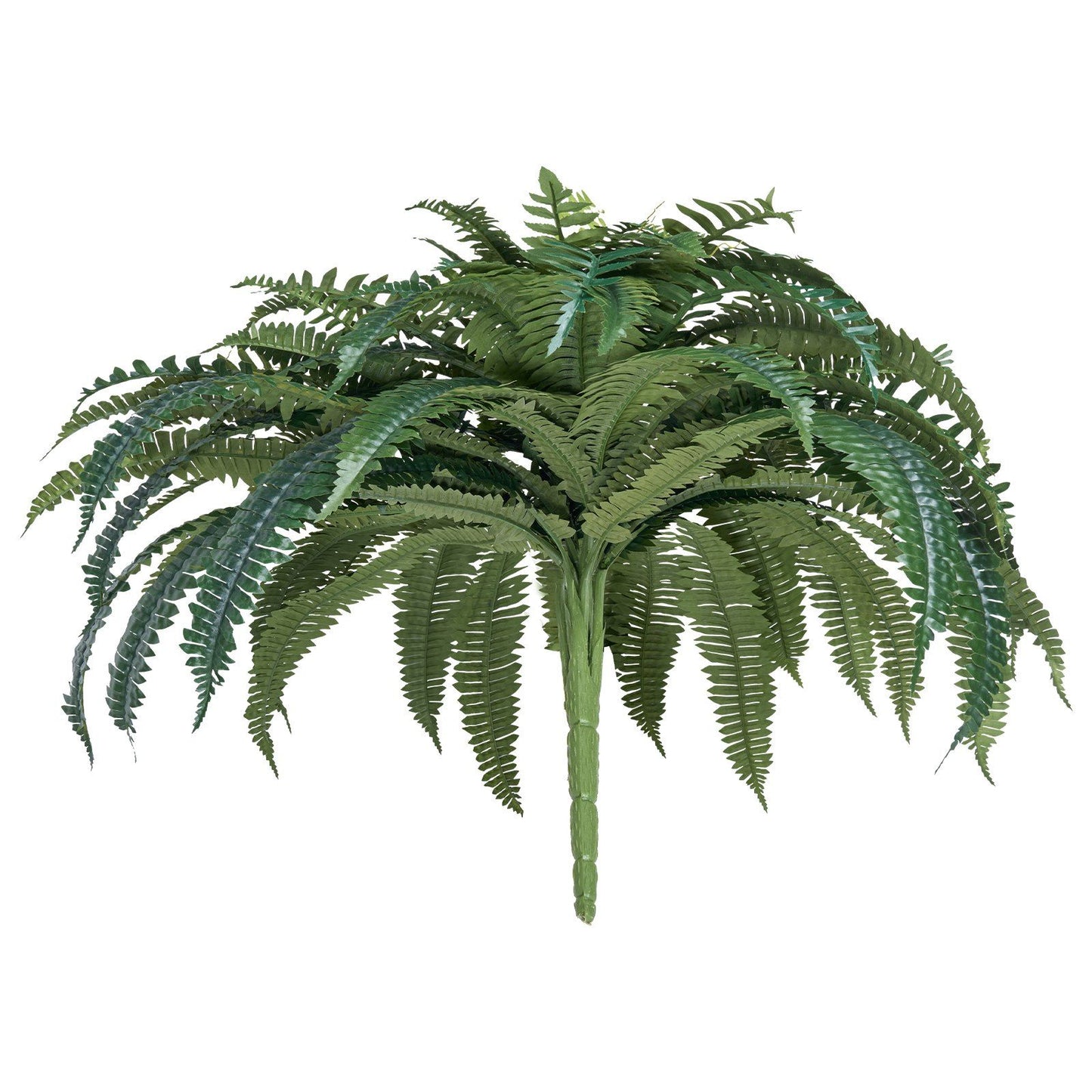 Lush artificial Boston fern plant with detailed green leaves perfect for indoor decor