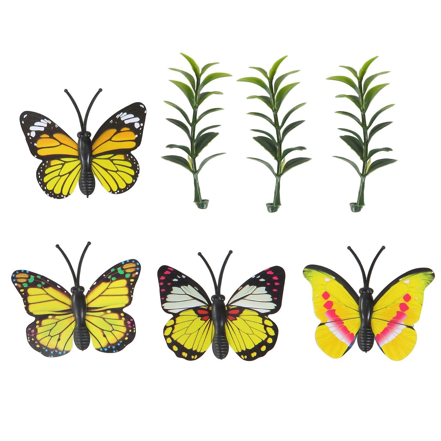 Decorative artificial boxwood ball 16 inch with colorful butterfly accents for home decor