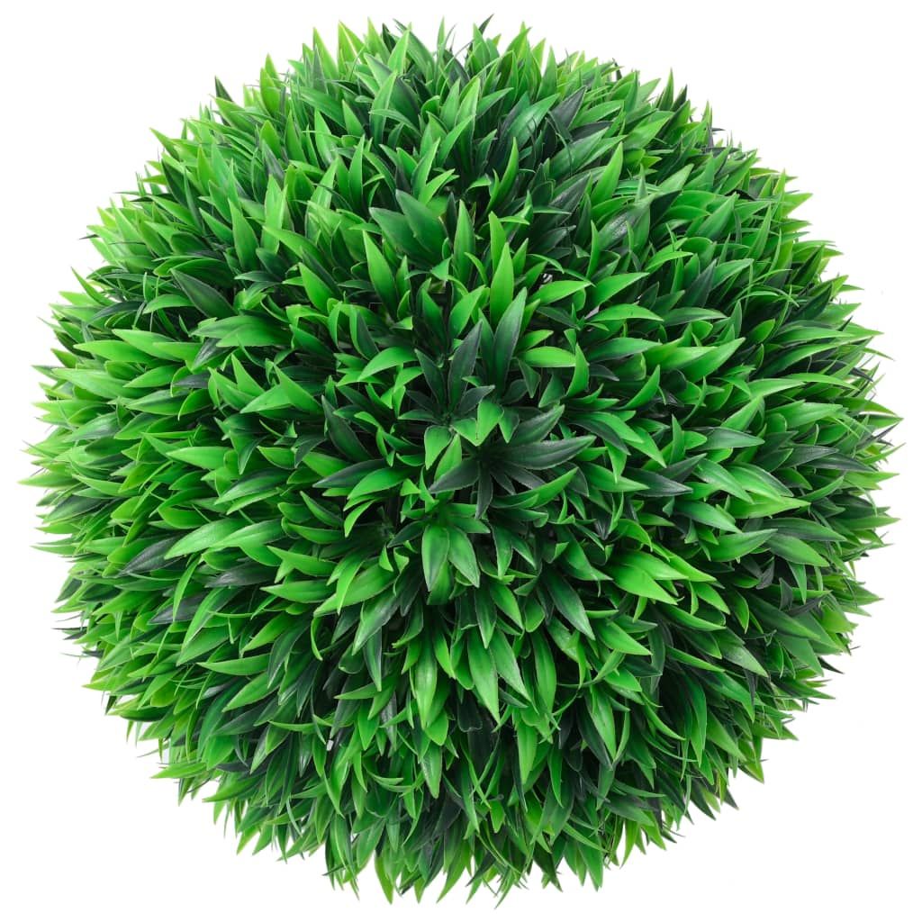 Green artificial boxwood ball decor with dense, vibrant leaves for indoor and outdoor decoration