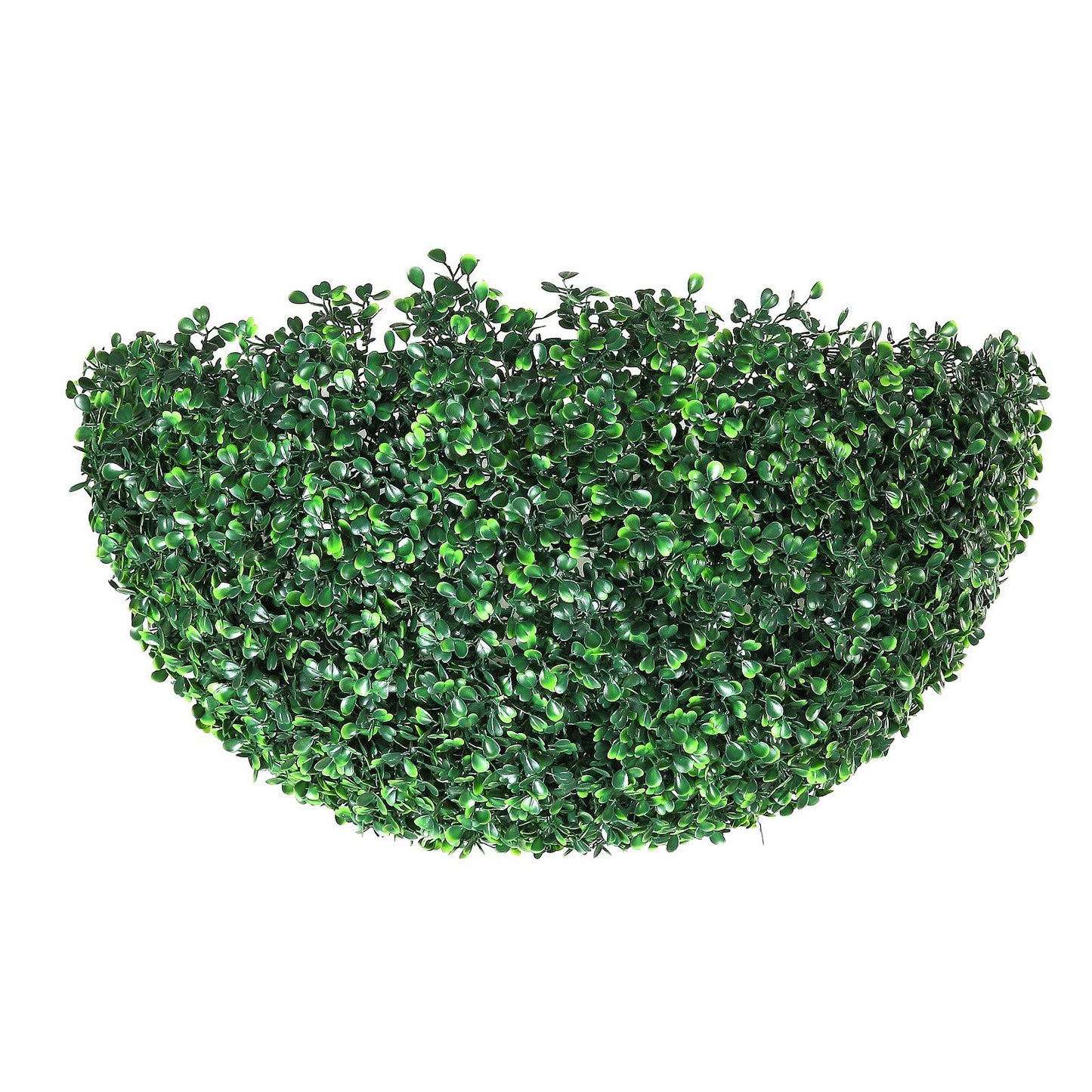 Half artificial boxwood topiary ball with dense green leaves for decorative use