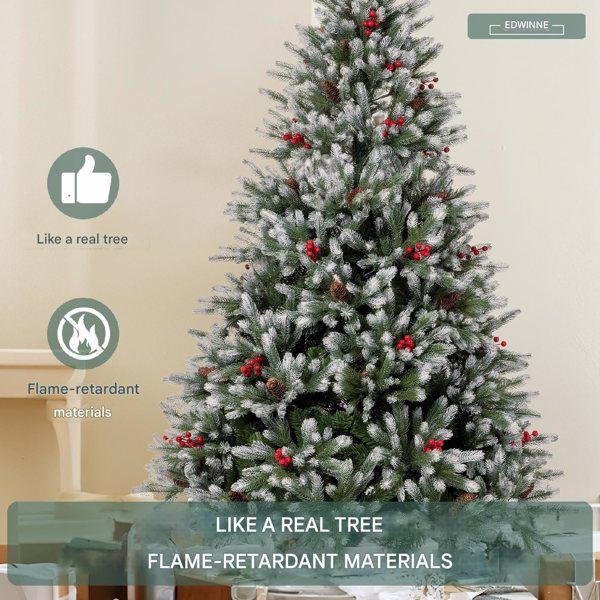 5ft artificial Christmas tree featuring realistic design and flame-retardant materials for safe holiday decor
