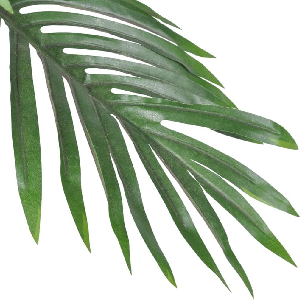 Lush green artificial cycas palm tree leaves with realistic texture for home decor