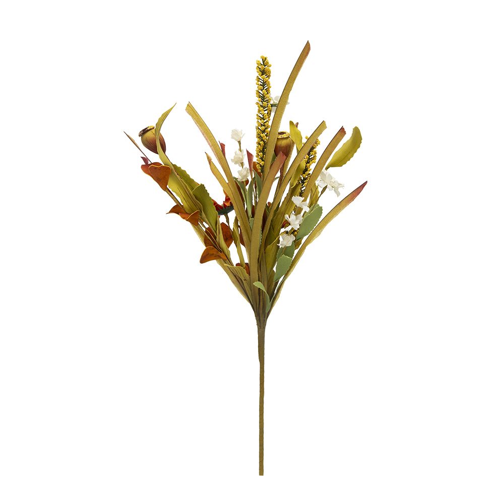 Colorful artificial flower picks set with greenery for floral arrangements and home decor