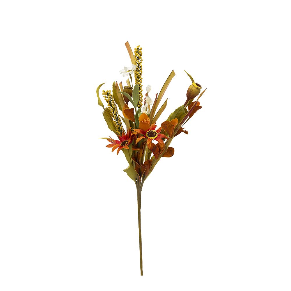 Colorful artificial flower picks set with various floral accents for home decor arrangements