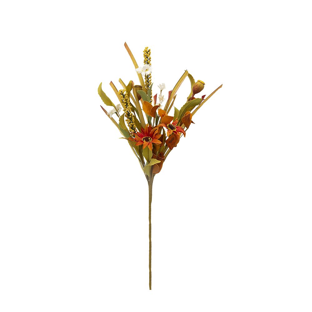 Set of artificial flower picks set featuring assorted vibrant blooms for home decor arrangements