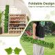 Foldable artificial ivy privacy fence ideal for easy storage and adding greenery to any space