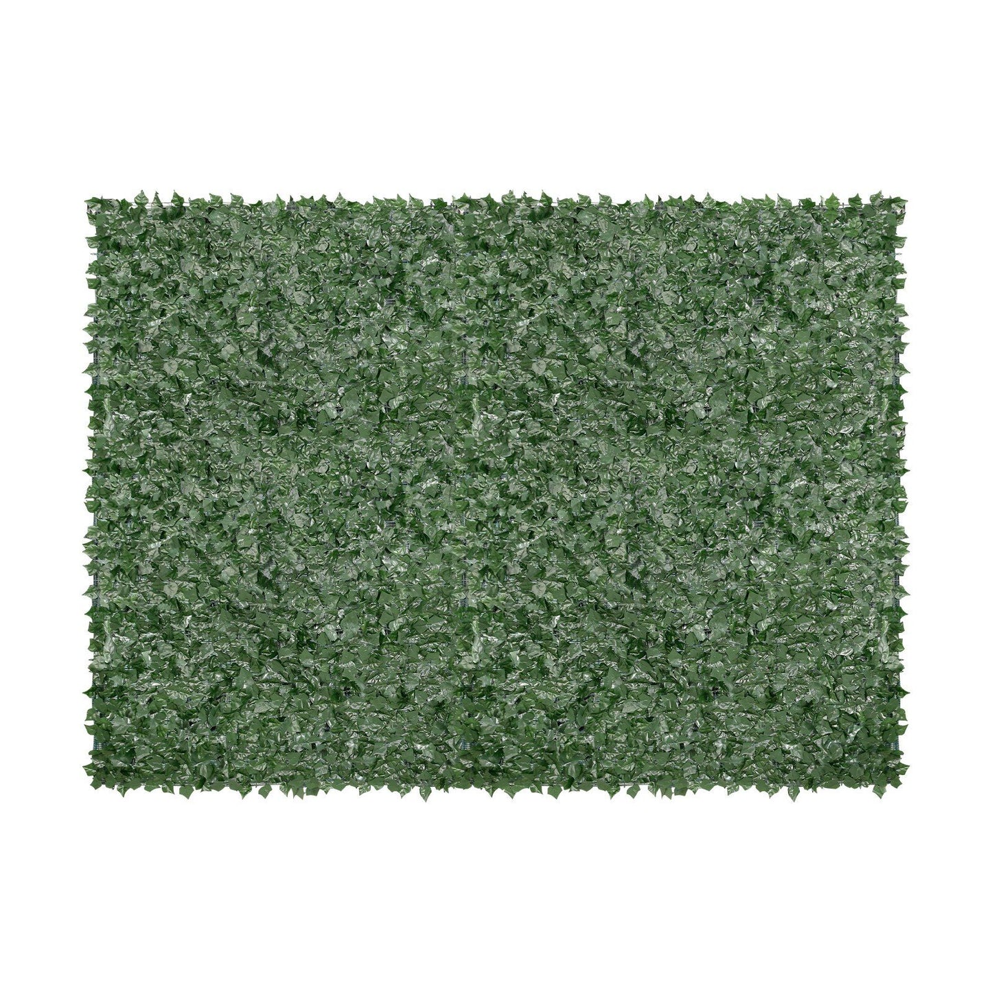 Dense artificial ivy privacy fence panel with realistic green leaves for outdoor privacy and decoration