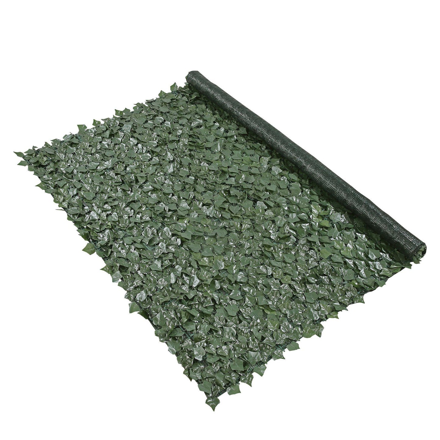 FauxMart artificial ivy privacy fence roll with dense green leaves for outdoor privacy and decoration