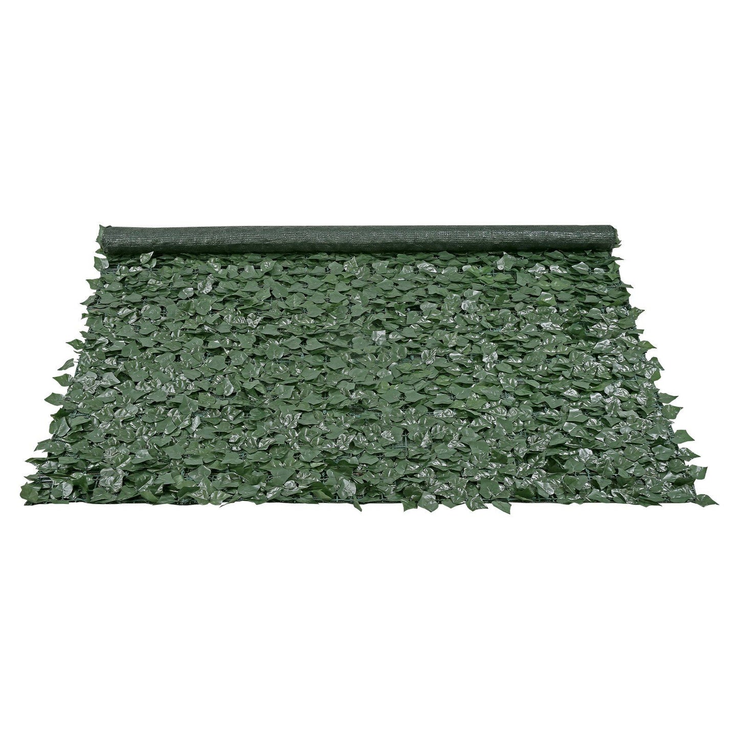 FauxMart.com artificial ivy privacy fence roll with dense green leaves for outdoor use