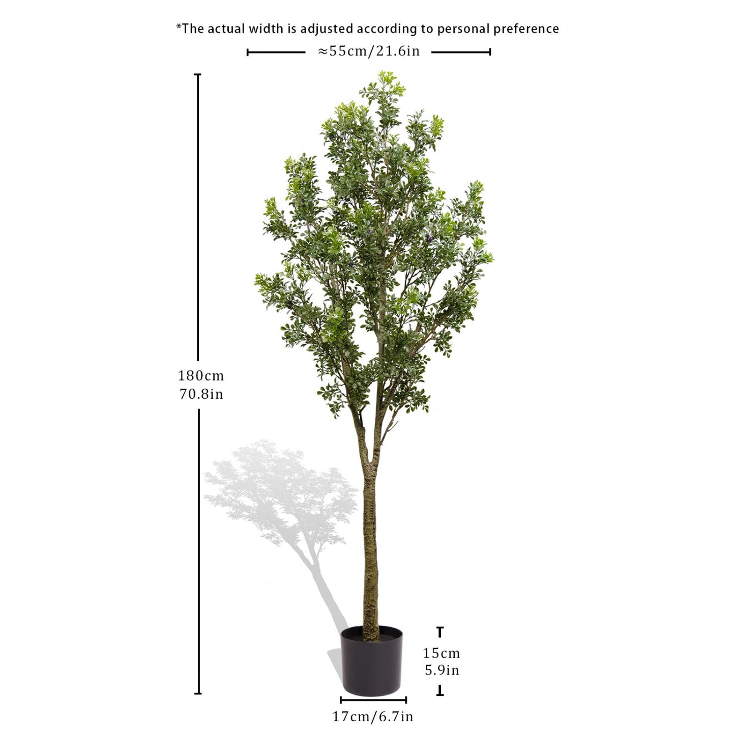 Tall artificial outdoor garden branches in a sturdy pot, perfect for garden decoration