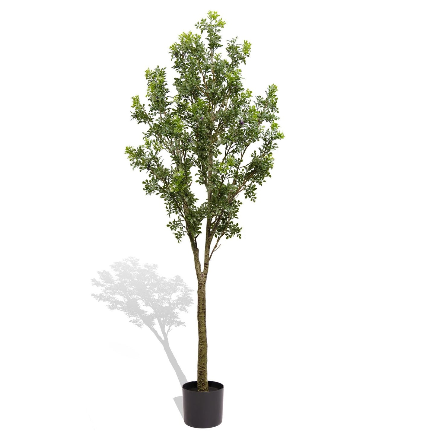 Lifelike artificial outdoor garden branches in a black pot for decorative landscaping