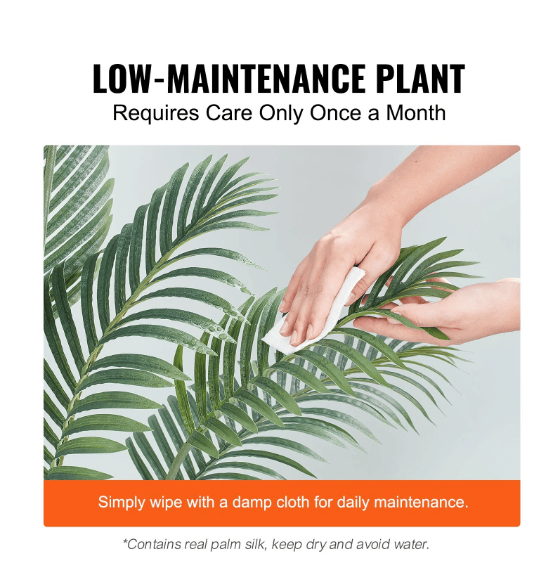 4 foot artificial palm tree with realistic leaves, perfect for low-maintenance indoor decor