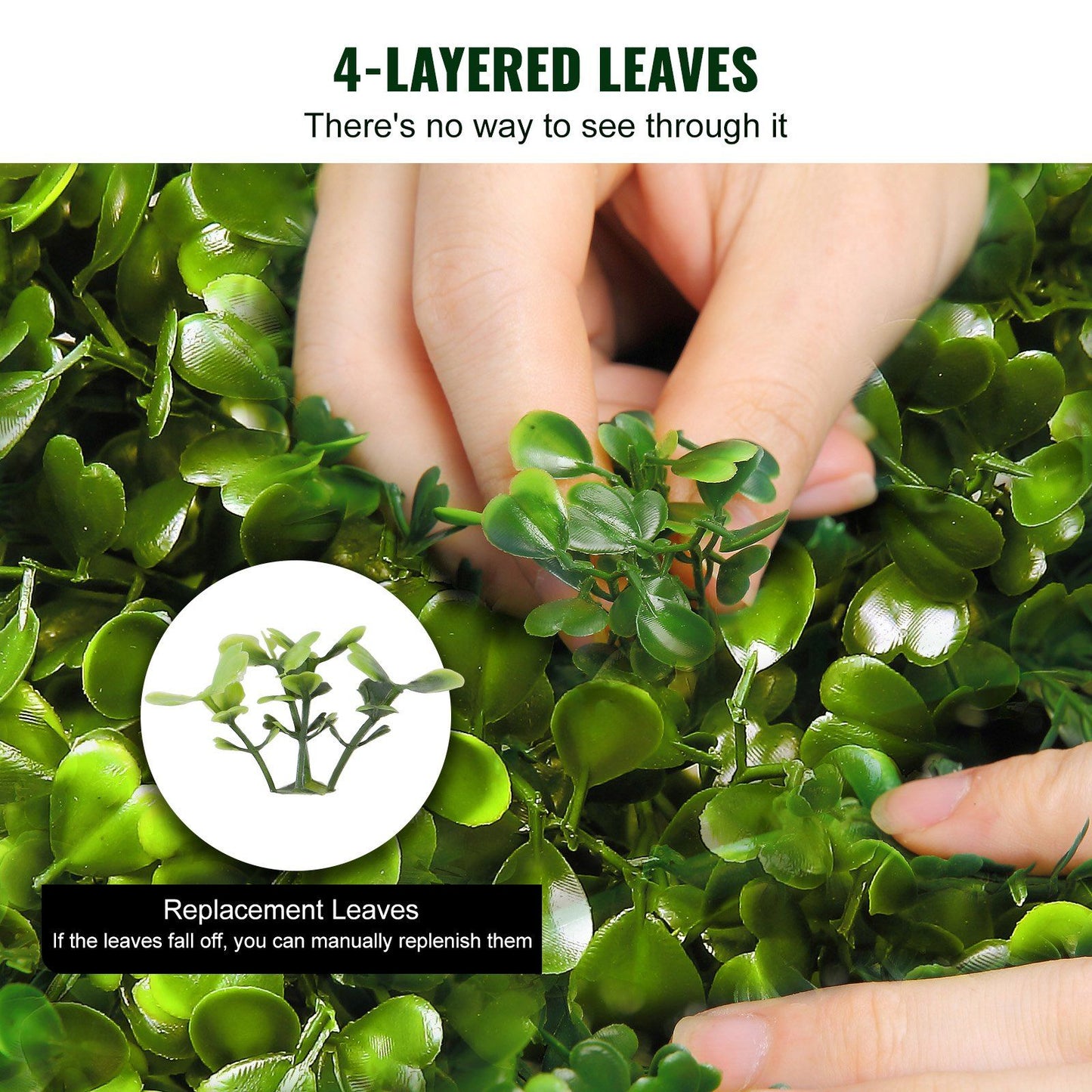 Artificial spiral topiary with 4-layered leaves providing a lush, green look for indoor or outdoor decor