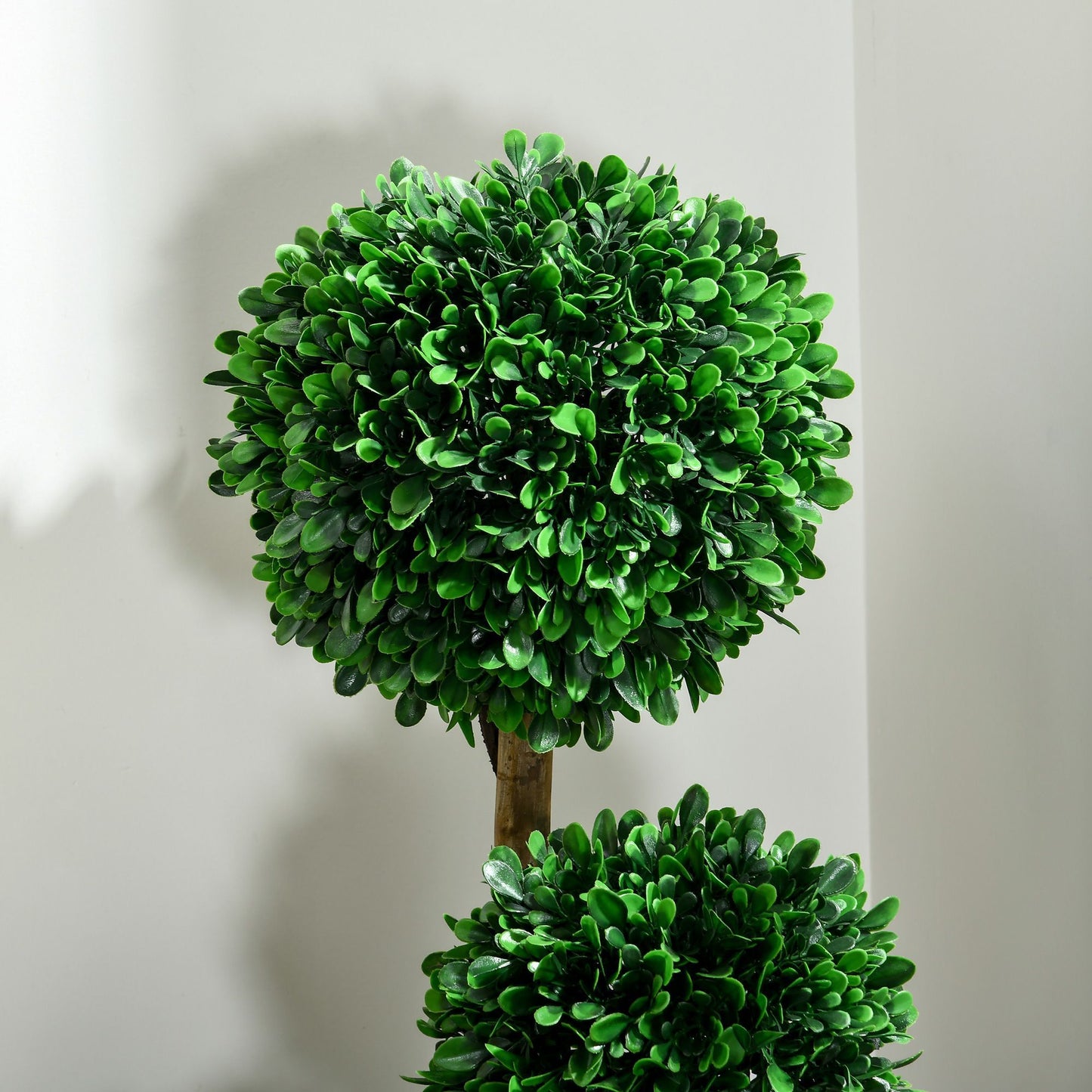Lifelike artificial topiary tree 3ft with dense green foliage for indoor or outdoor decor