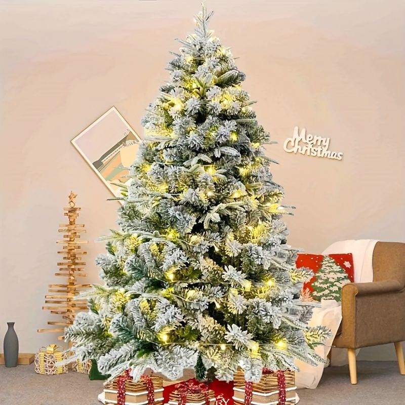 Decorated 6 ft Christmas tree with warm lights creating a festive atmosphere for holiday celebrations