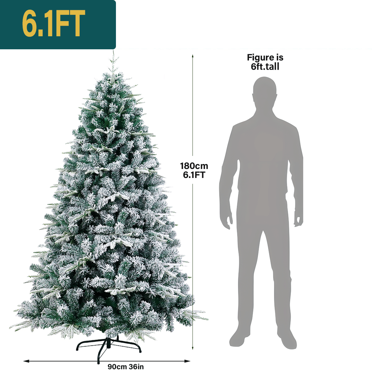 6 ft Christmas tree warm lights with a full design perfect for holiday decorations