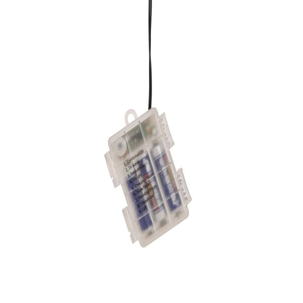Control box for pre-lit Christmas wreath with remote for easy lighting adjustments