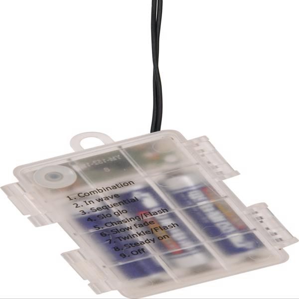 Battery pack for pre-lit Christmas wreath with remote, featuring various lighting modes and easy controls