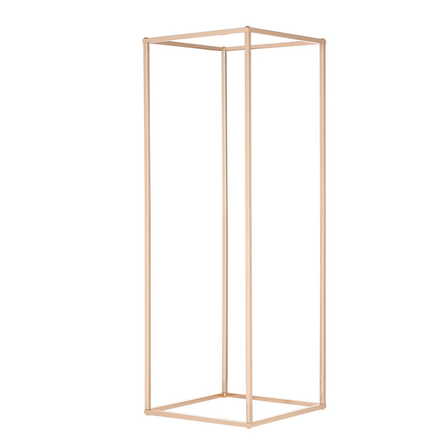 Gold geometric flower stands for an elegant display in home decor or events