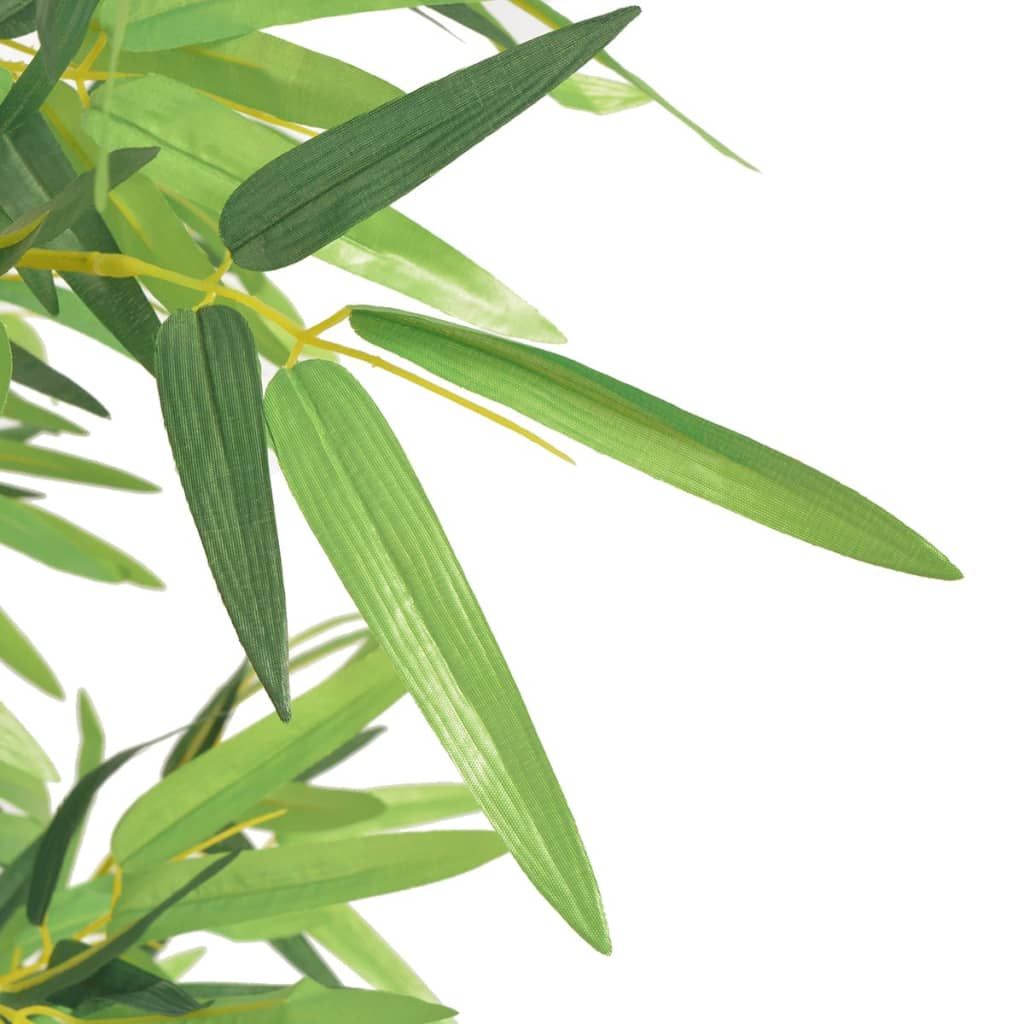 Lifelike 47 inch faux bamboo plant with vibrant green leaves for home decor and indoor spaces