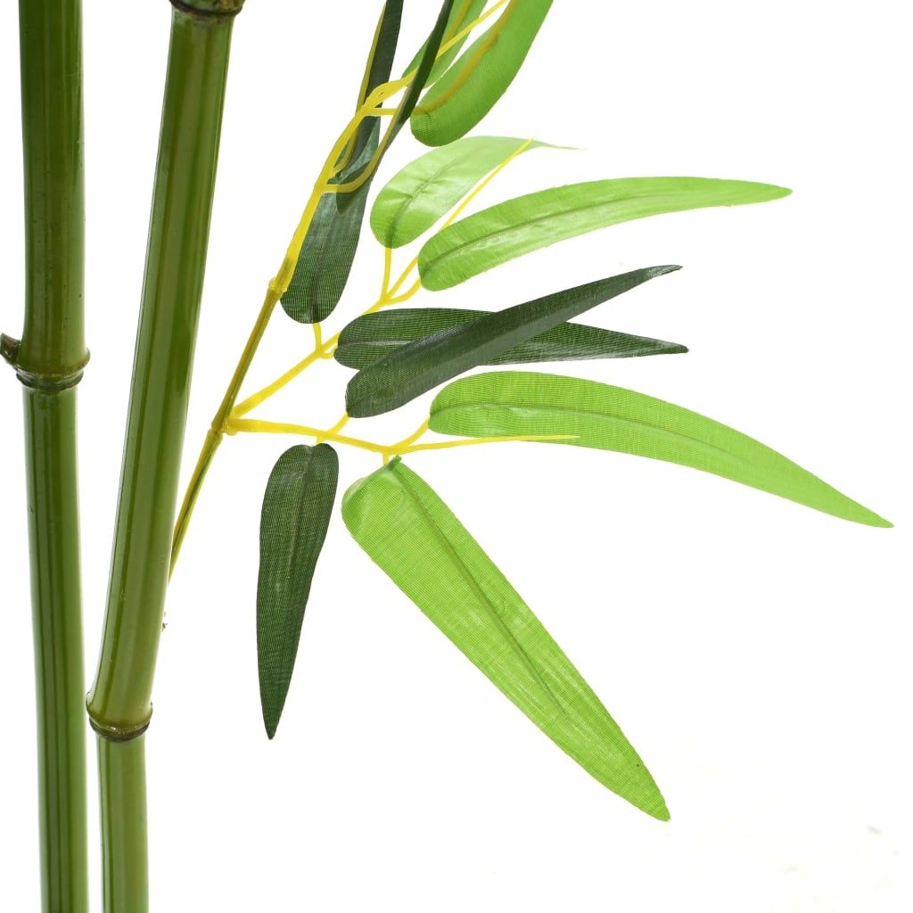 Lifelike indoor fake bamboo plant with realistic green leaves for home decor