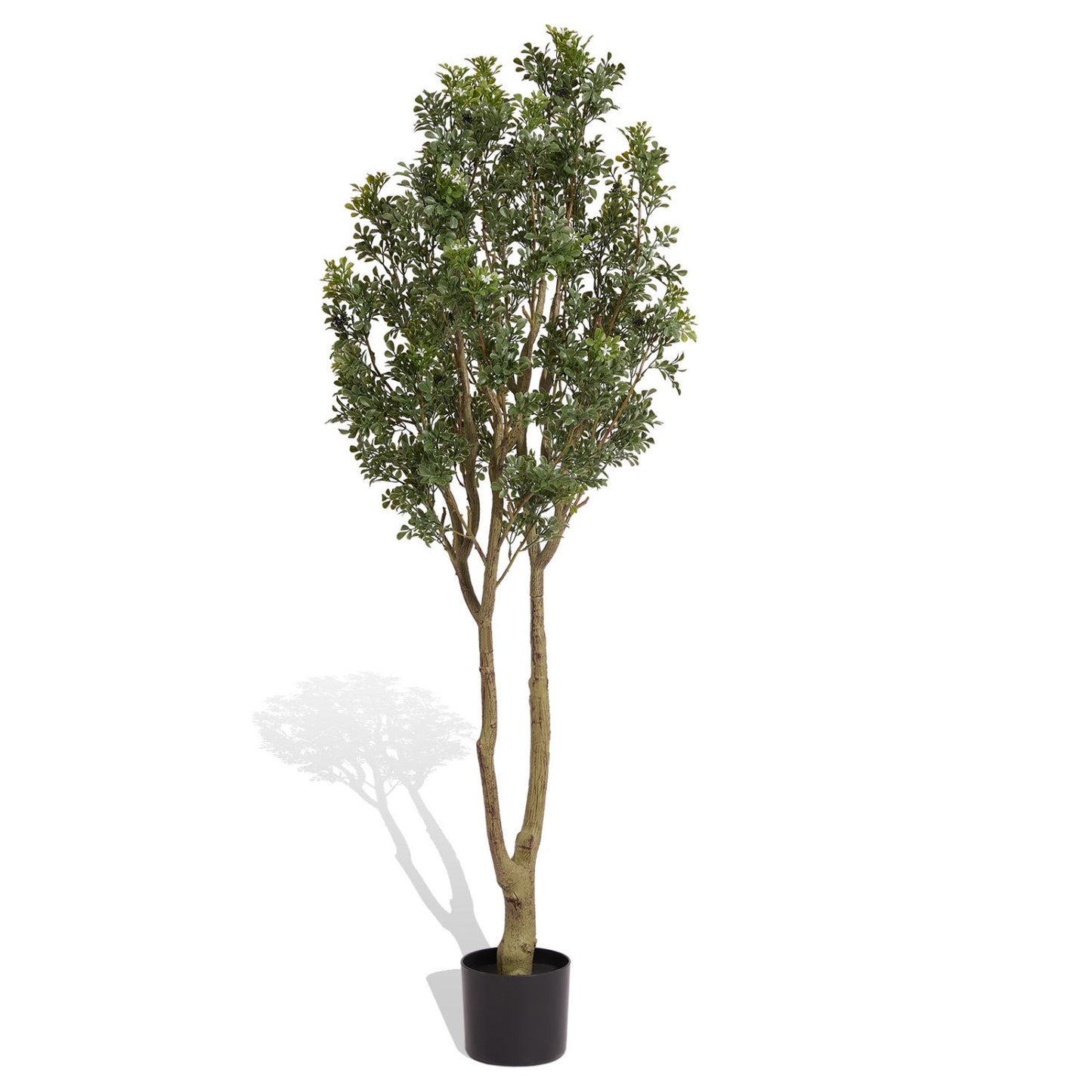Large artificial plants in a sleek black pot, perfect for home or office decor