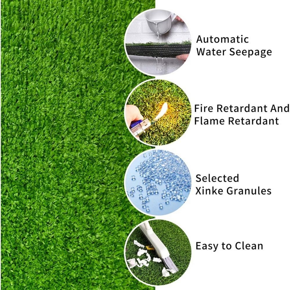 Premium artificial turf mat with features like automatic water seepage and easy cleaning