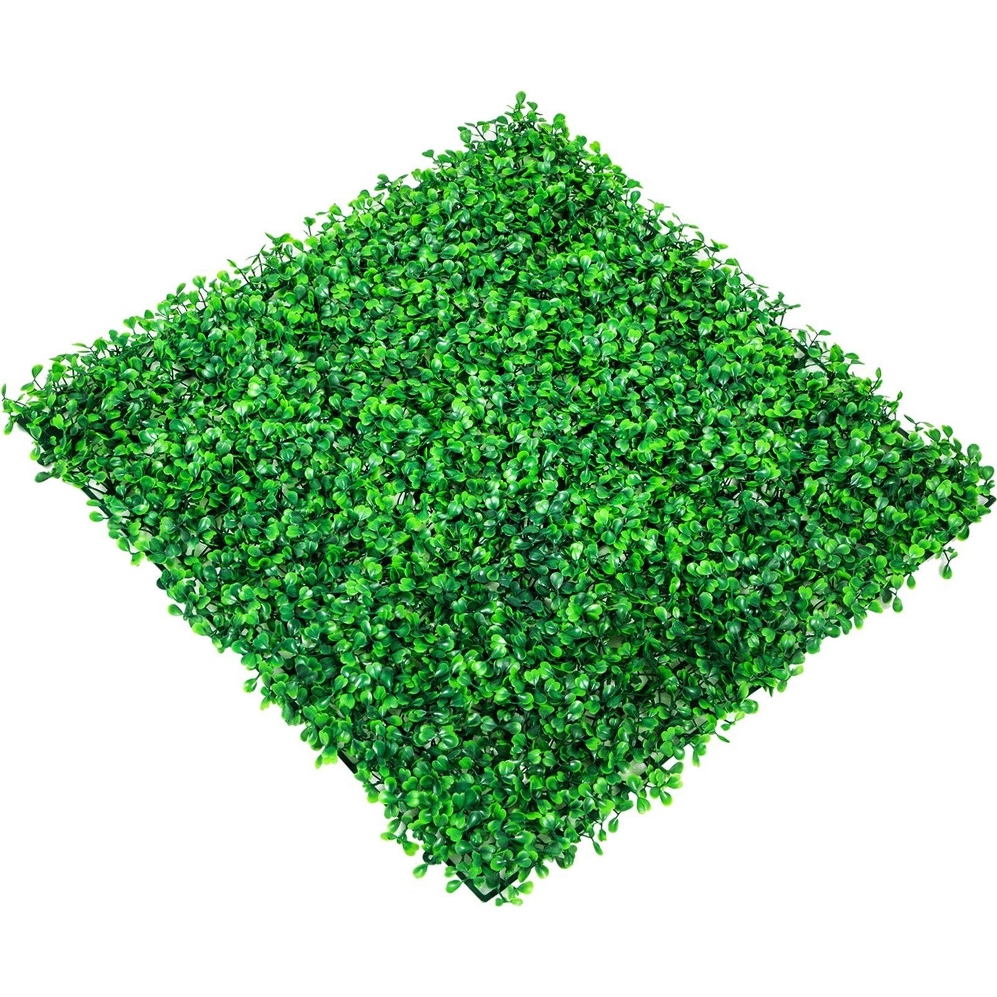 FauxMart.com artificial boxwood hedge panels in vibrant green for decorative privacy walls