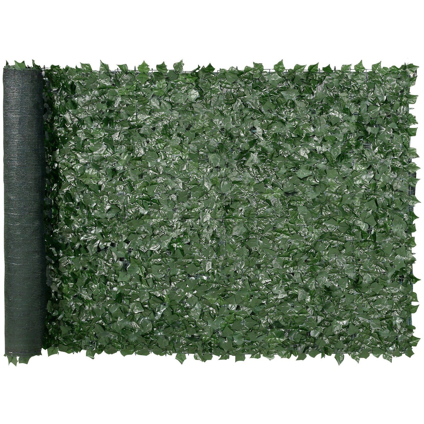 Artificial ivy privacy fence roll with dense green leaves for outdoor screening and decoration