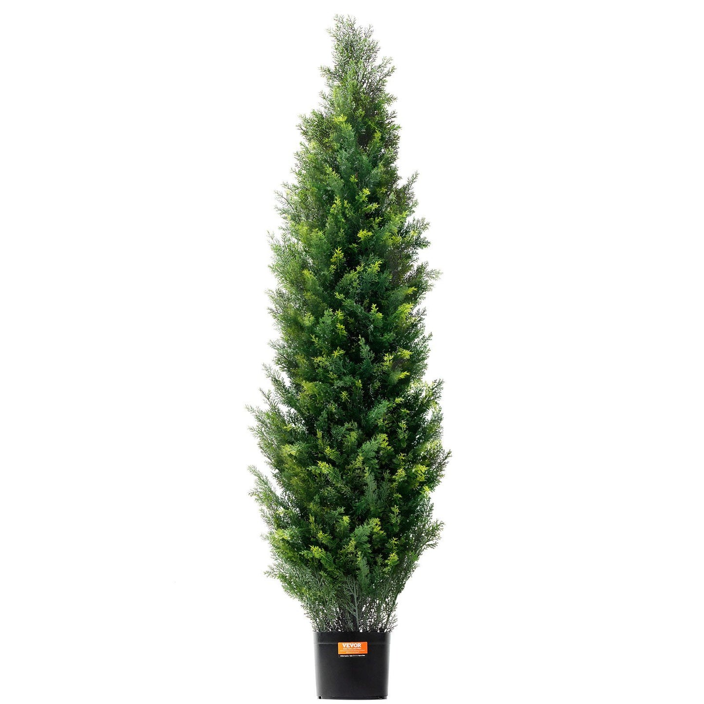 Tall green UV resistant faux plants outdoor in black pot for garden or patio decoration
