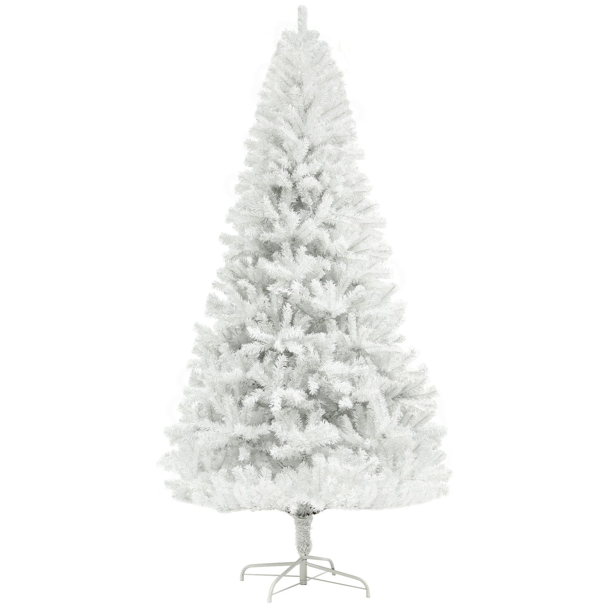 6ft white artificial Christmas tree with a full design and sturdy metal stand for festive decor