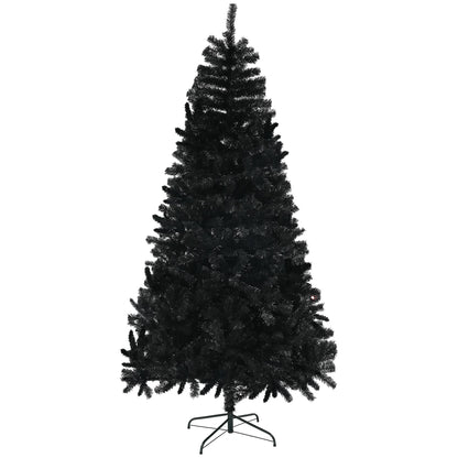 9ft black artificial Christmas tree with a full and lush design for festive holiday decor