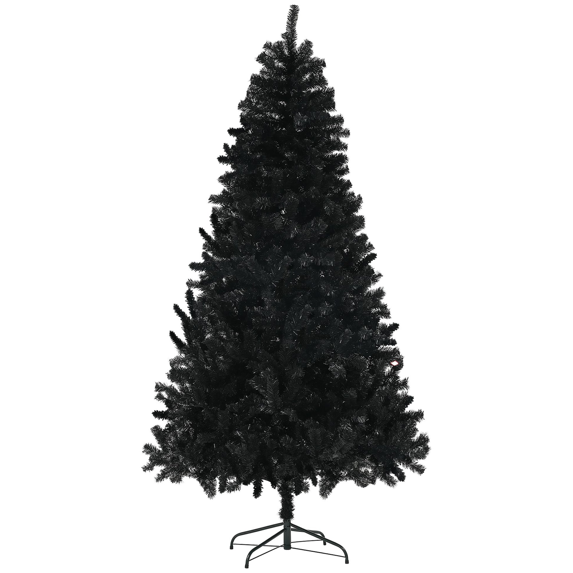 9ft black artificial Christmas tree with a full design perfect for holiday decorating