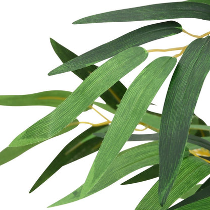 Lush artificial bamboo plant 35 inch with detailed green leaves for home decor.