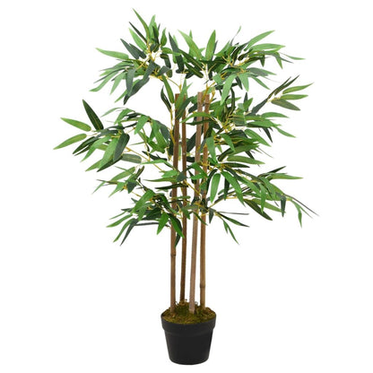 Artificial bamboo plant 35 inch featuring realistic leaves and a sturdy base for home decor
