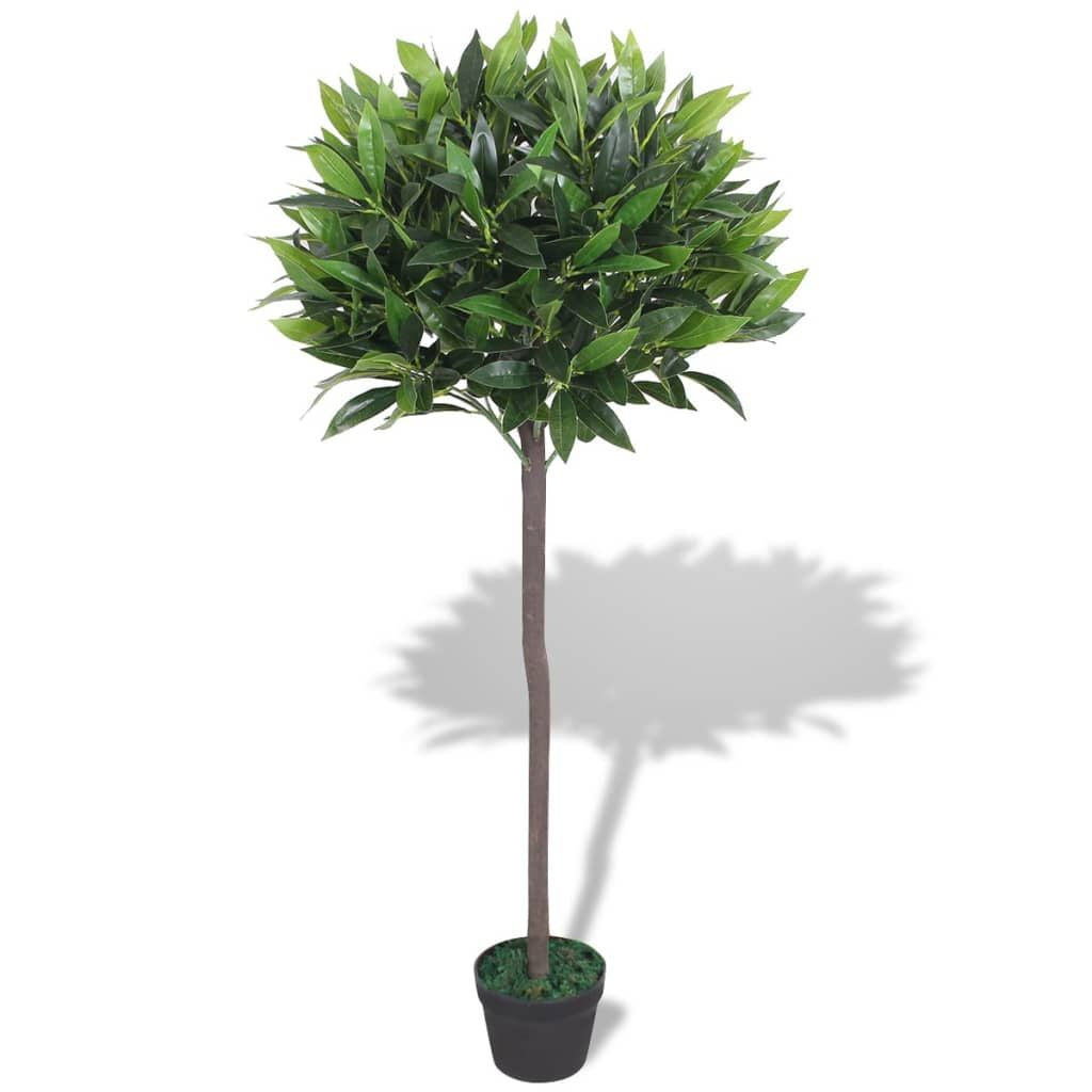 Realistic artificial bay tree for home decor, featuring vibrant green leaves in a decorative pot