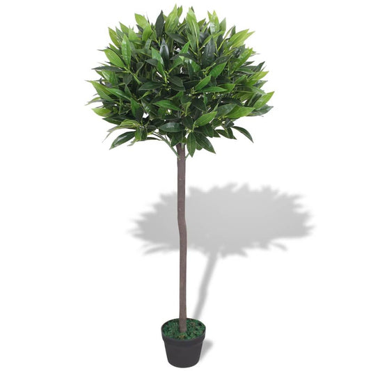 Realistic artificial bay tree for home decor, featuring vibrant green leaves in a decorative pot