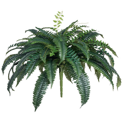 Lush green artificial Boston fern plant with detailed leaves for home and office decor
