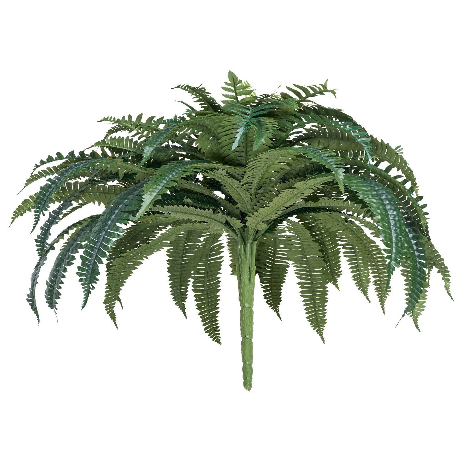 Lush artificial Boston fern plant with detailed green leaves perfect for indoor decor