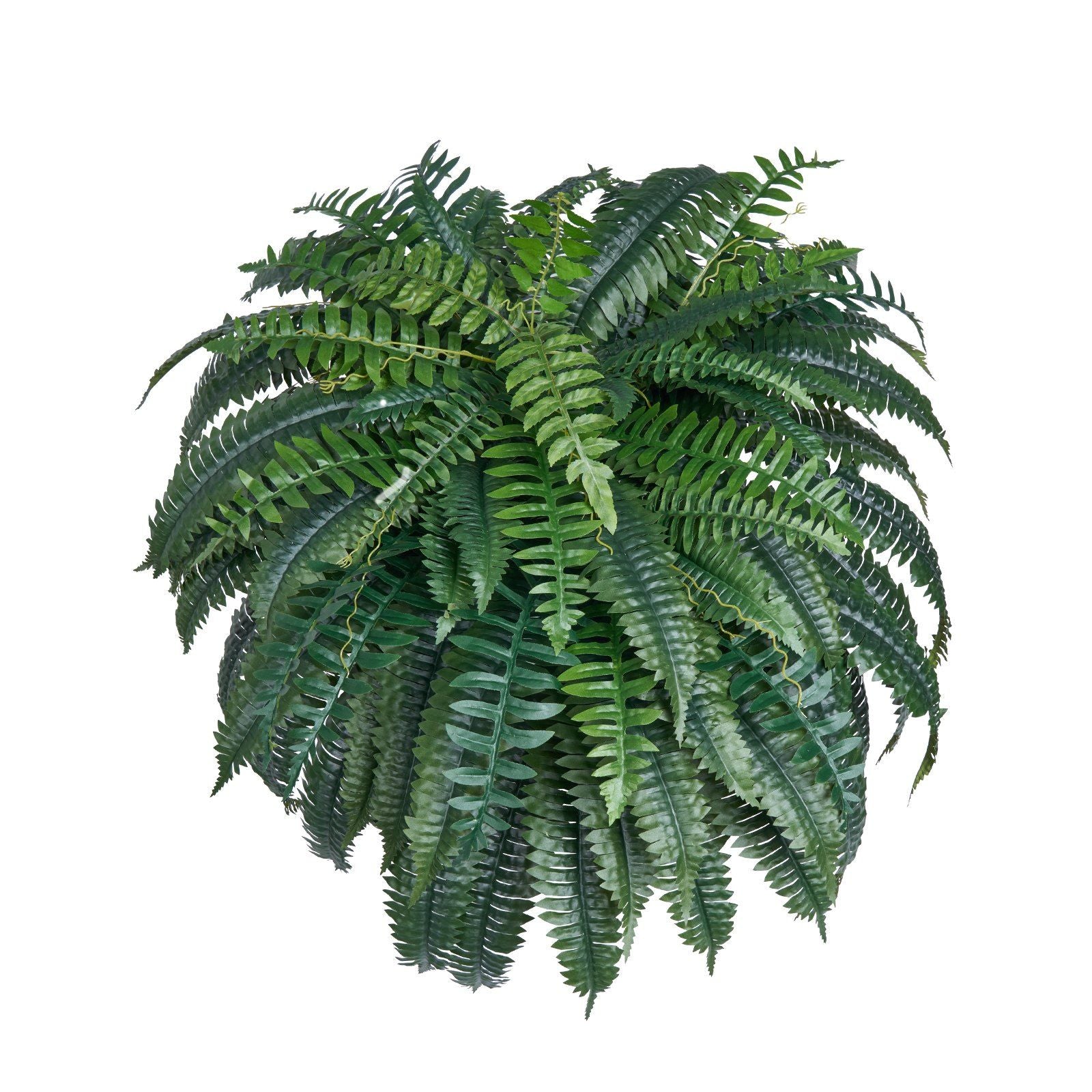 Lush artificial Boston fern plant with vibrant green leaves for home or office décor