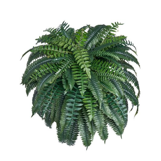 Lush artificial Boston fern plant with vibrant green leaves for home or office décor