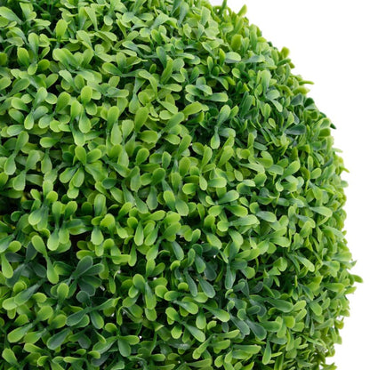 Lush artificial boxwood plant sphere that adds greenery to home decor