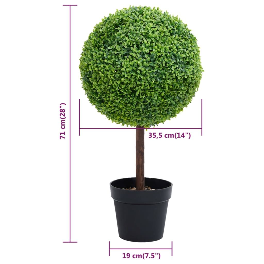 Artificial boxwood plant in a black pot, 28 inches tall, perfect for home or office decor